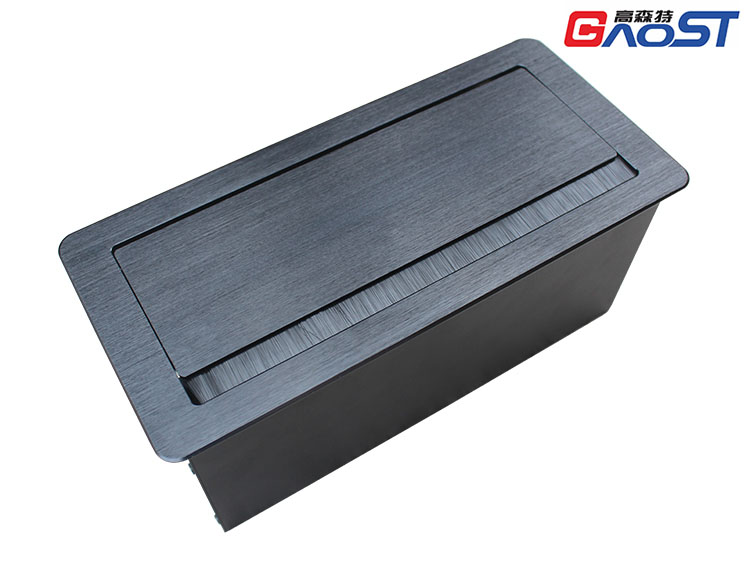 GS809-A毛刷翻盖多媒体桌面插座