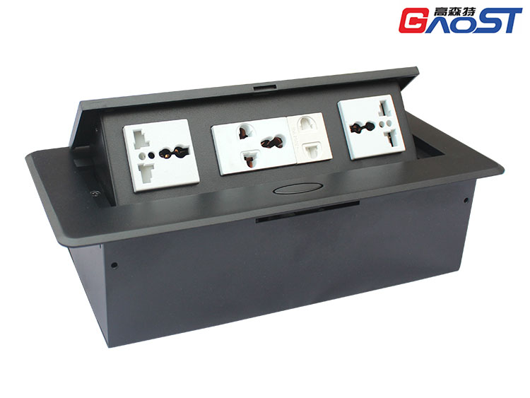GS201按弹式黑色桌面插座