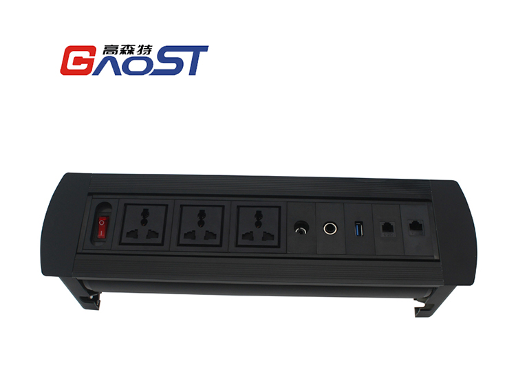 手动翻转桌面插座GS501-12