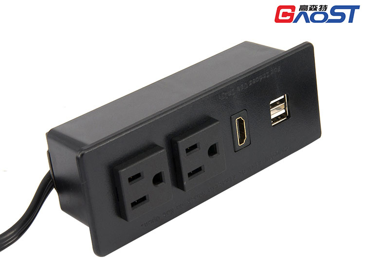 GS233-201暗装美式排插