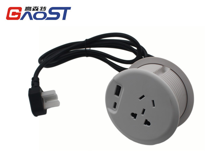 圆形插座国标五孔GS811+USB充电+Type C充电