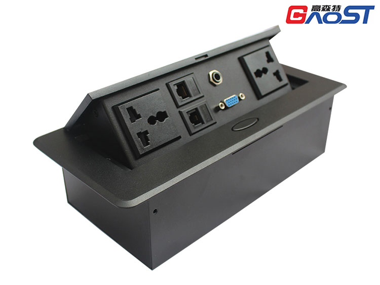 GS601按弹式黑色桌面插座