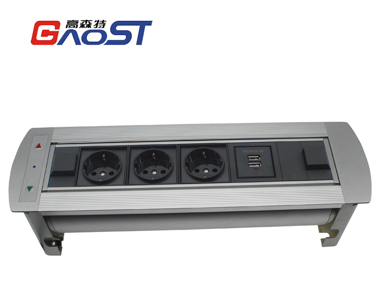 电动翻转桌面插座GS001-9