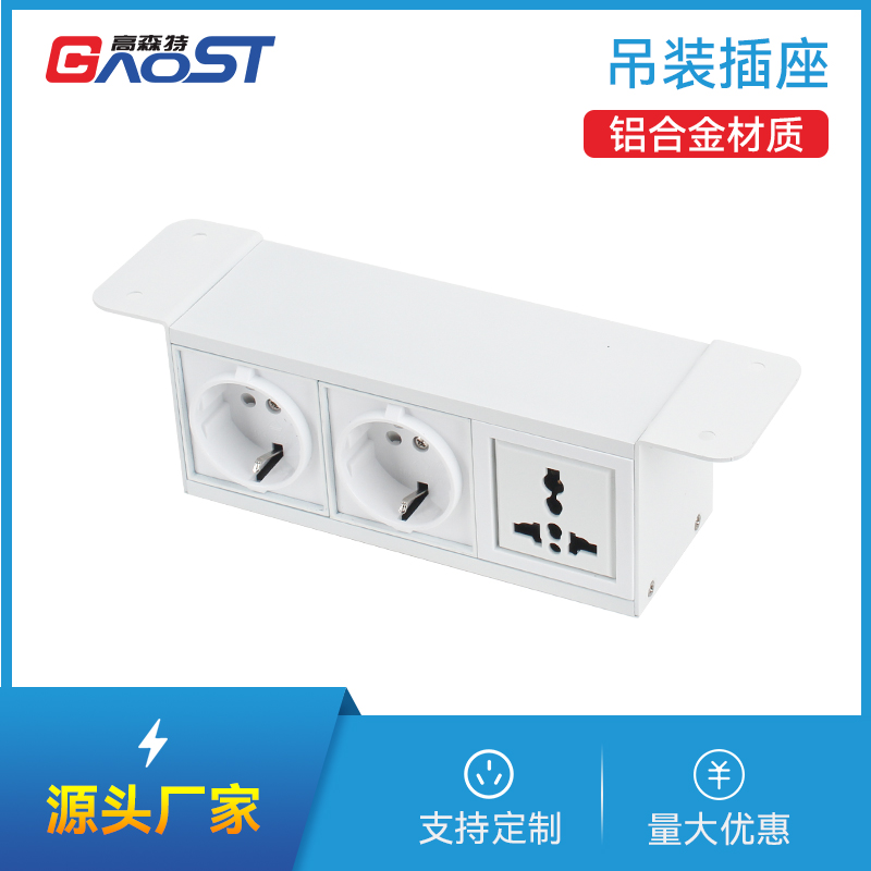 GS222-D欧标2，万能，白色-吊装插座
